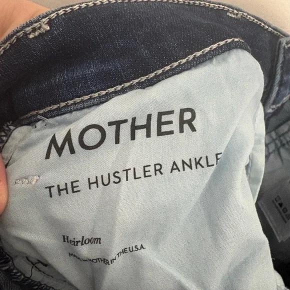 MOTHER Hustler Ankle Heirloom Stretch High Rise Blue Jeans Women’s size 28 NWOT - Picture 11 of 14